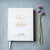 Wedding Guest Book - Hardcover - Wedding Guestbook, Custom Guest Book, Personalized Guest Book - White - Gold Polka Dots - Calligraphy