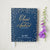 Wedding Guest Book #31 - Custom Hardcover Guest Book - Wedding Guestbook, Personalized Guest Book - Navy - Gold Calligraphy - Polka Dots