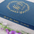 Wedding Guest Book - Hardcover - Wedding Guestbook, Custom Guest Book, Personalized Guest Book - Navy - Gold Wreath - Calligraphy