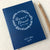 Wedding Guest Book #29 - Custom Hardcover Guest Book - Wedding Guestbook, Personalized Guest Book - Navy - Wreath - Calligraphy
