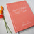 Wedding Guest Book - Hardcover - Wedding Guestbook, Custom Guest Book, Personalized Guest Book - Coral Calligraphy Wreath