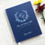 Wedding Guest Book - Hardcover - Wedding Guestbook, Custom Guest Book, Personalized Guest Book - Navy - Monogram Wreath - Calligraphy