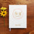 Wedding Guest Book - Hardcover - Wedding Guestbook, Custom Guest Book, Personalized Guest Book - Gold Calligraphy - Blush Wreath