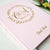 Wedding Guest Book #38 - Custom Hardcover Guest Book - Wedding Guestbook, Personalized Guest Book - Blush - Gold Wreath
