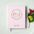 Wedding Guest Book #38 - Custom Hardcover Guest Book - Wedding Guestbook, Personalized Guest Book - Blush - Gold Wreath