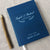 Wedding Guest Book #13 - Custom Hardcover Guest Book - Wedding Guestbook, Personalized Guest Book, Decor - Navy Blue Calligraphy Wreath