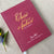 Wedding Guest Book #37 - Custom Hardcover Guest Book - Wedding Guestbook, Personalized Guest Book, Guestbooks - Plum - Gold Calligraphy