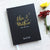 Wedding Guest Book #7 - Custom Hardcover Guest Book - Wedding Guestbook, Personalized Guest Book - Black - Gold Calligraphy
