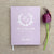 Wedding Guest Book #54 - Hardcover - Wedding Guestbook Wedding Guest Books Custom Guest Book Guestbooks - Lavender Monogram Wreath - Script