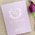 Wedding Guest Book #54 - Hardcover - Wedding Guestbook Wedding Guest Books Custom Guest Book Guestbooks - Lavender Monogram Wreath - Script