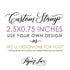 2.5"x0.75" Custom Rubber Stamp