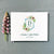 Watercolor Crest Landscape Guest Book - Hardcover Horizontal - Wedding Guestbook, Custom Guest Book, Personalized Guest Book - Wreath