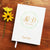 Wedding Guest Book - Hardcover - Wedding Guestbook, Custom Guest Book, Personalized Guest Book - Gold Calligraphy - Mint Wreath