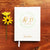 Wedding Guest Book - Hardcover - Wedding Guestbook, Custom Guest Book, Personalized Guest Book - Gold Calligraphy - Mint Wreath