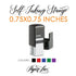 0.75"x0.75" Custom Self-Inking Stamp