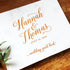 Marble Real Foil Wedding Guest Book