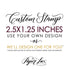 2.5"x1.25" Custom Rubber Stamp